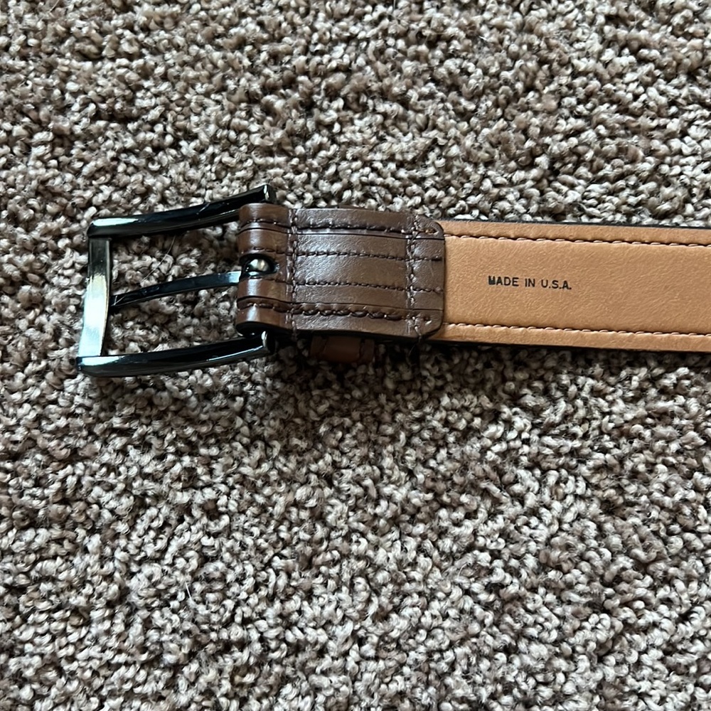 Johnston & Murphy brown leather belt - Picture 4 of 7